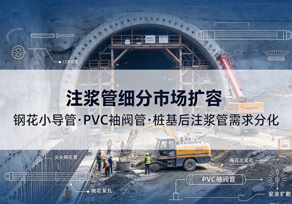 镇巴注浆管细分市场扩容，隧道钢花小导管、PVC 袖阀管、桩基后注浆管需求分化